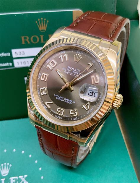 alligator 36mm rolex datejust gold 116138|FSOT: Rolex Datejust .